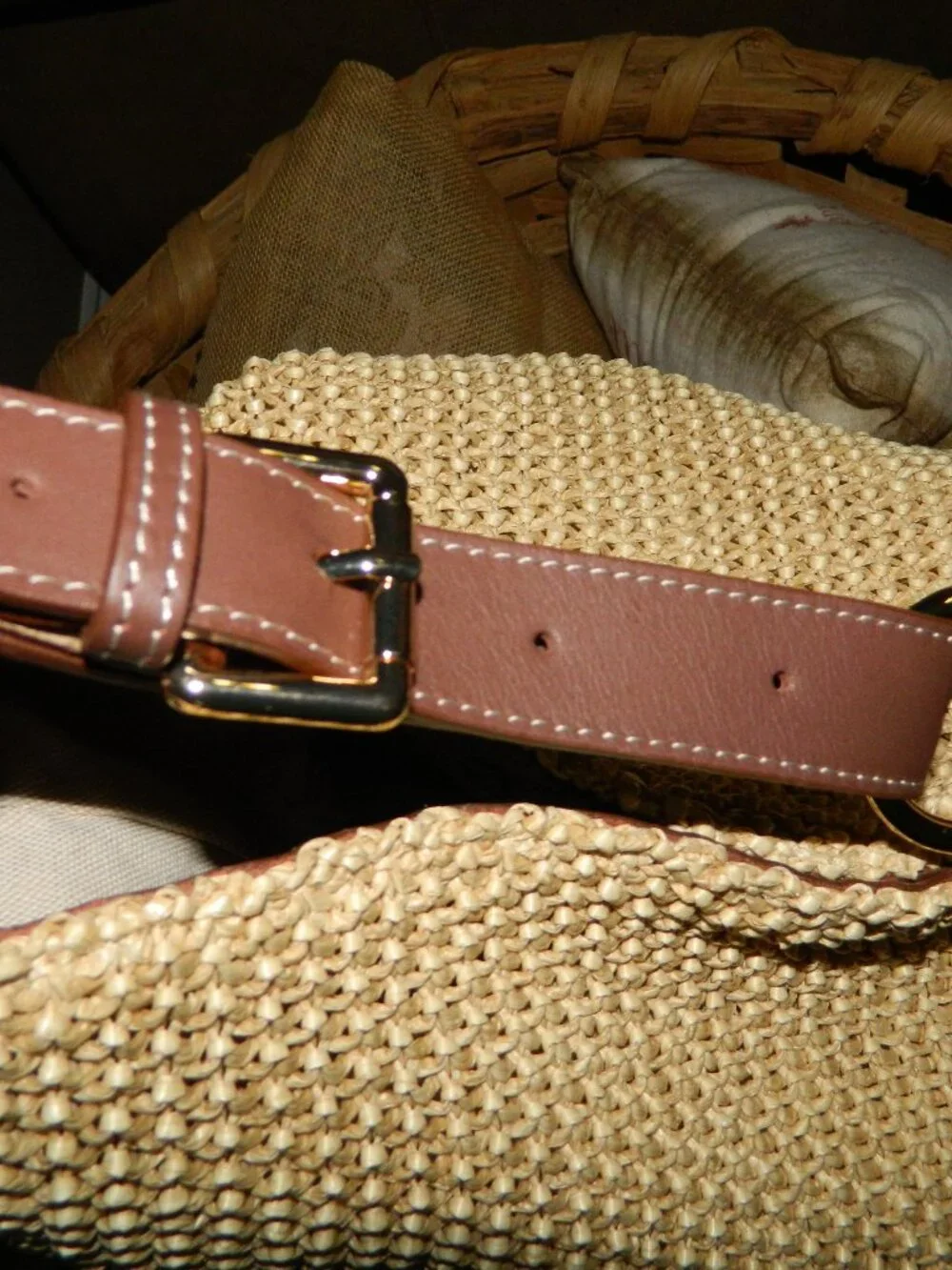 Mark & Graham Emilia Italian Raffia Hobo Purse